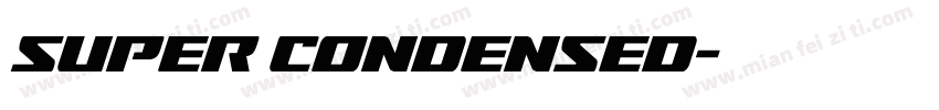 super condensed字体转换